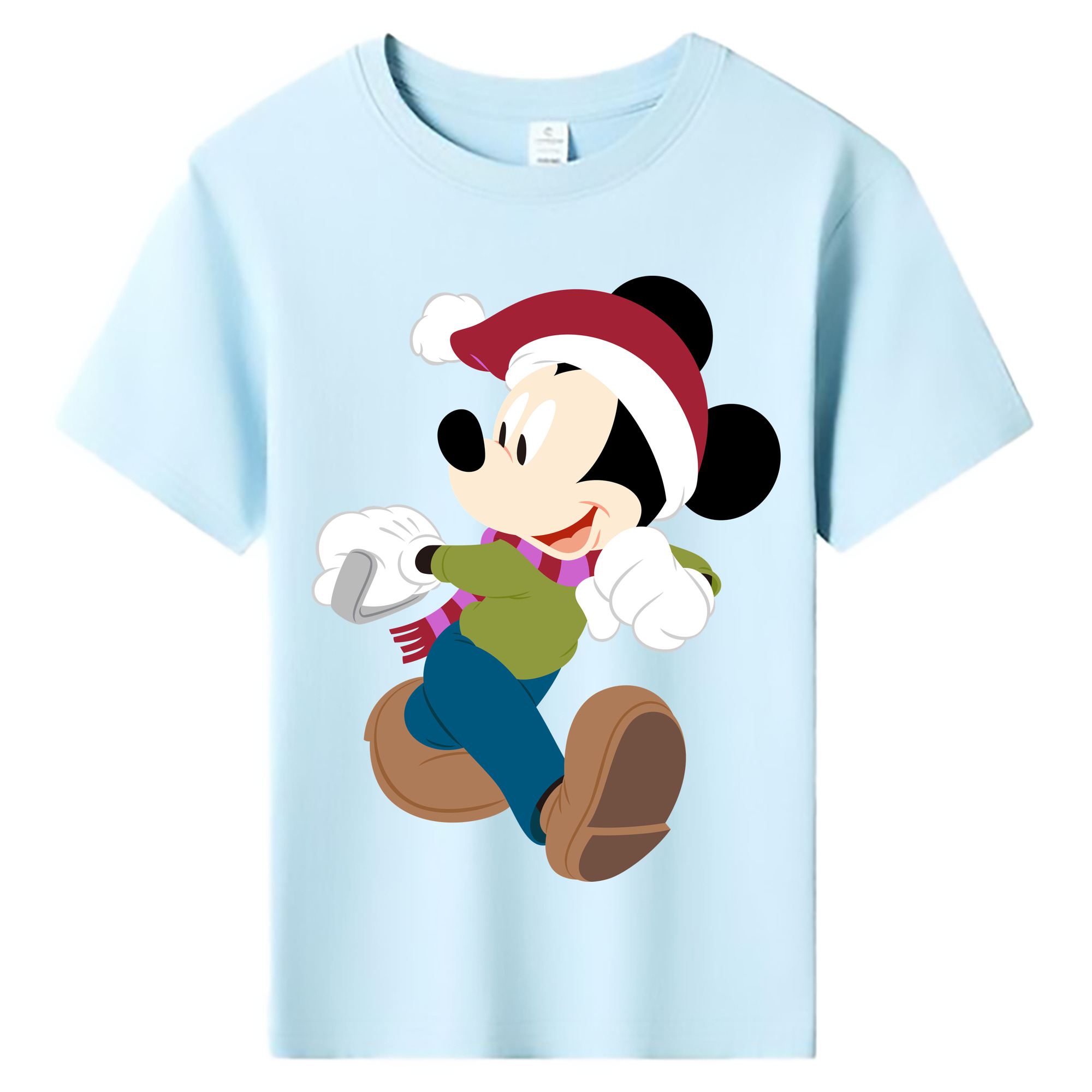 ミッキーマウス Mickey Mouse 綿100％キッズTシャツ（フロントプリント）